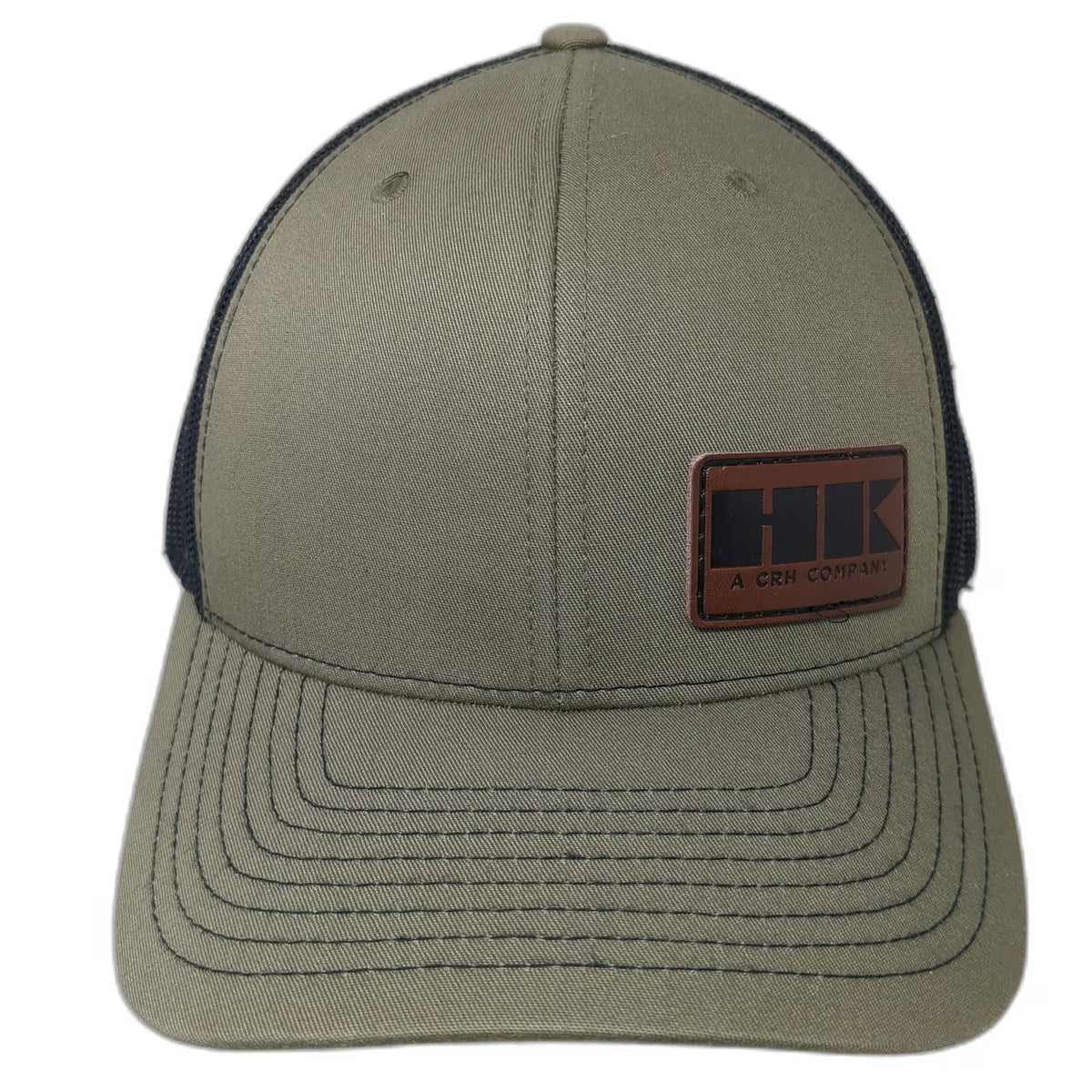 Richardson 112 Trucker Hat Green OSFM HK A CRH Company Leather Patch Snapback