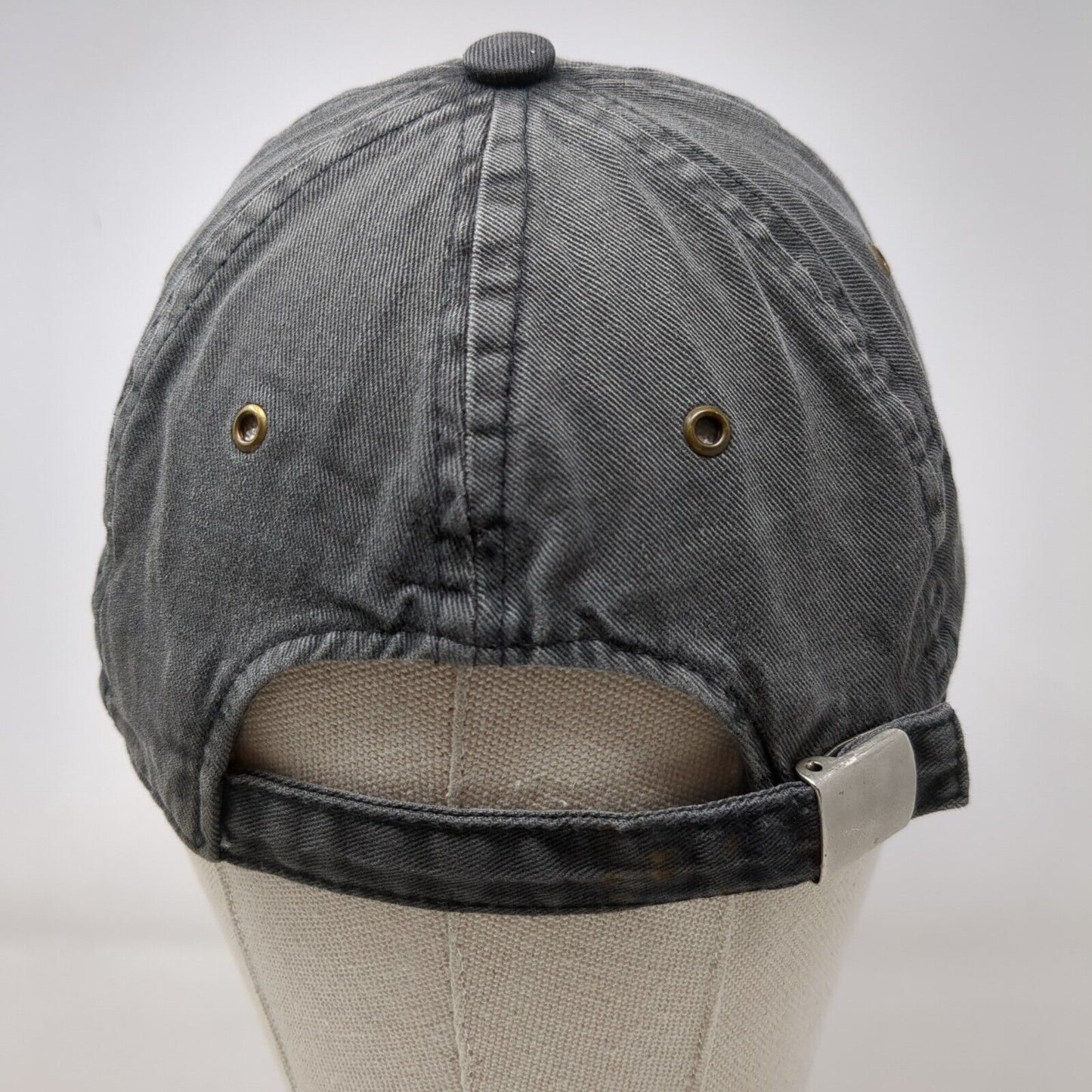 The Pressbox Slideback Hat Gray One Size Solid Adjustable Embroidered