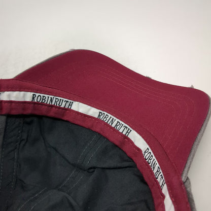 Robin Ruth Baseball Cap Gray Red One Size Frayed Cotton Copenhagen Denmark Hat