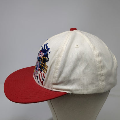 Budweiser Bud Ice Bud Light Football Helmet Snapback Hat Vintage White Red USA