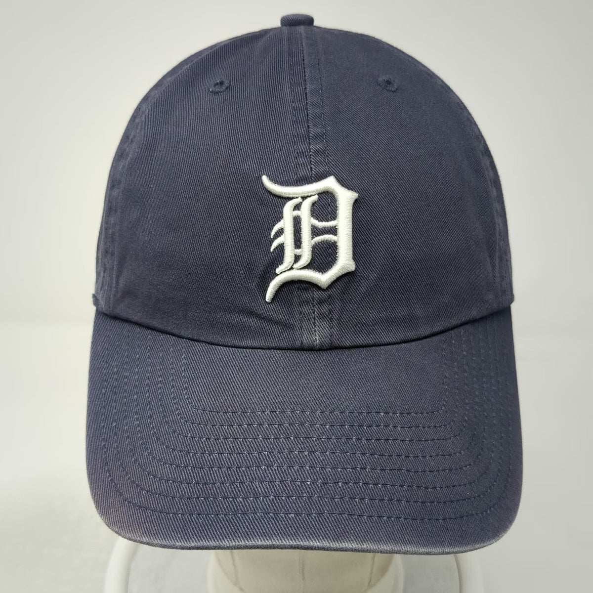 Detroit Tigers MLB Twins Enterprise Baseball Cap Blue M Fitted Cotton Script Hat