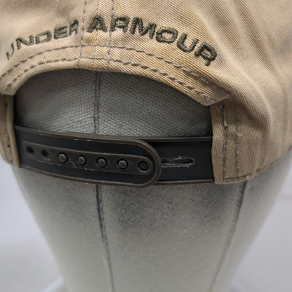 Under Armour Snapback Hat Brown One Size Two Tone Logo Embroidered Baseball Cap