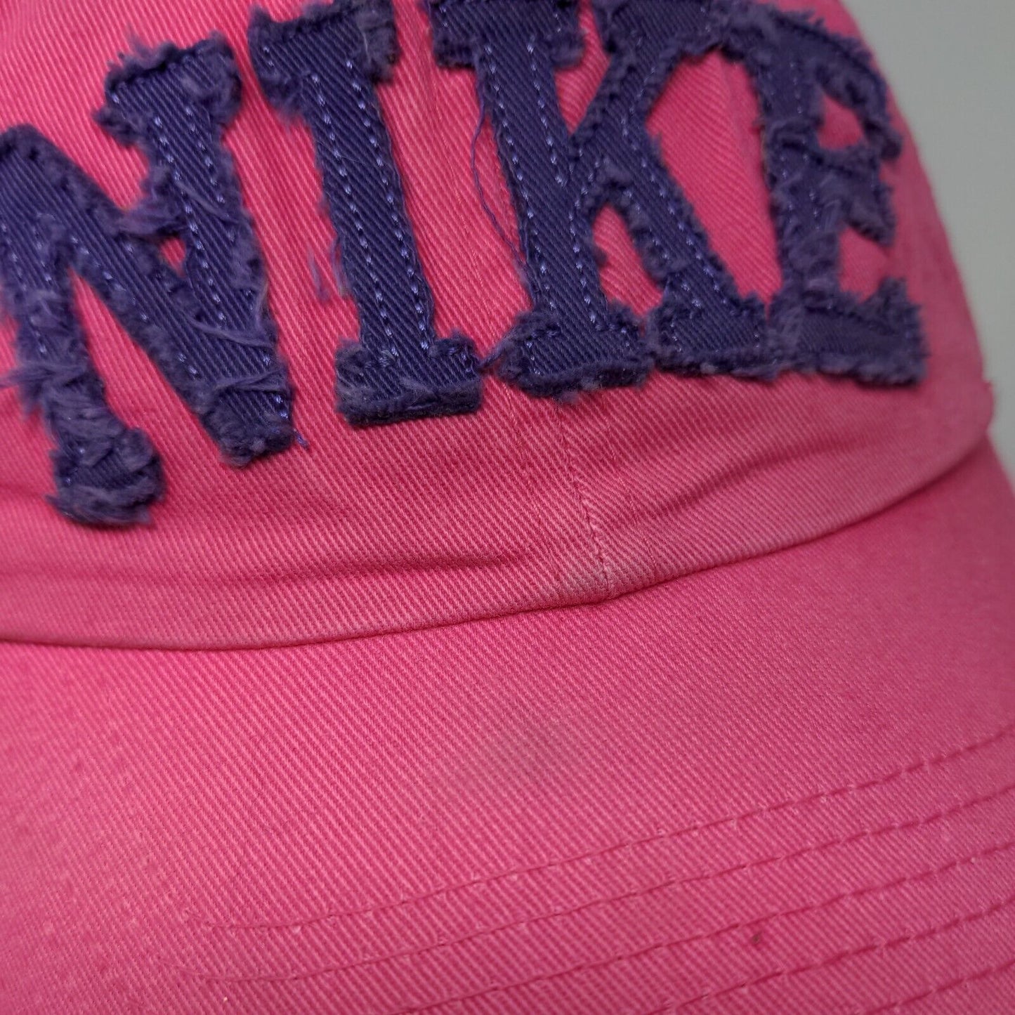 Nike Slideback Hat Pink OSFA Adjustable Patch Logo Vented Holes Cotton