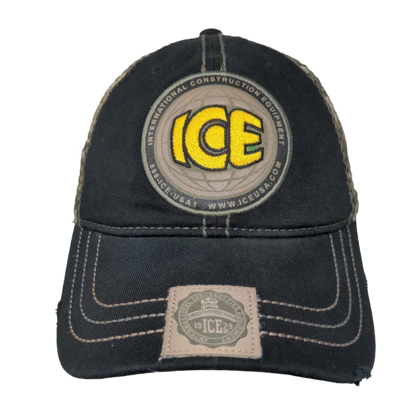 ICE International Construction Equipment Strapback Hat Camouflage OSFA 6 Panel