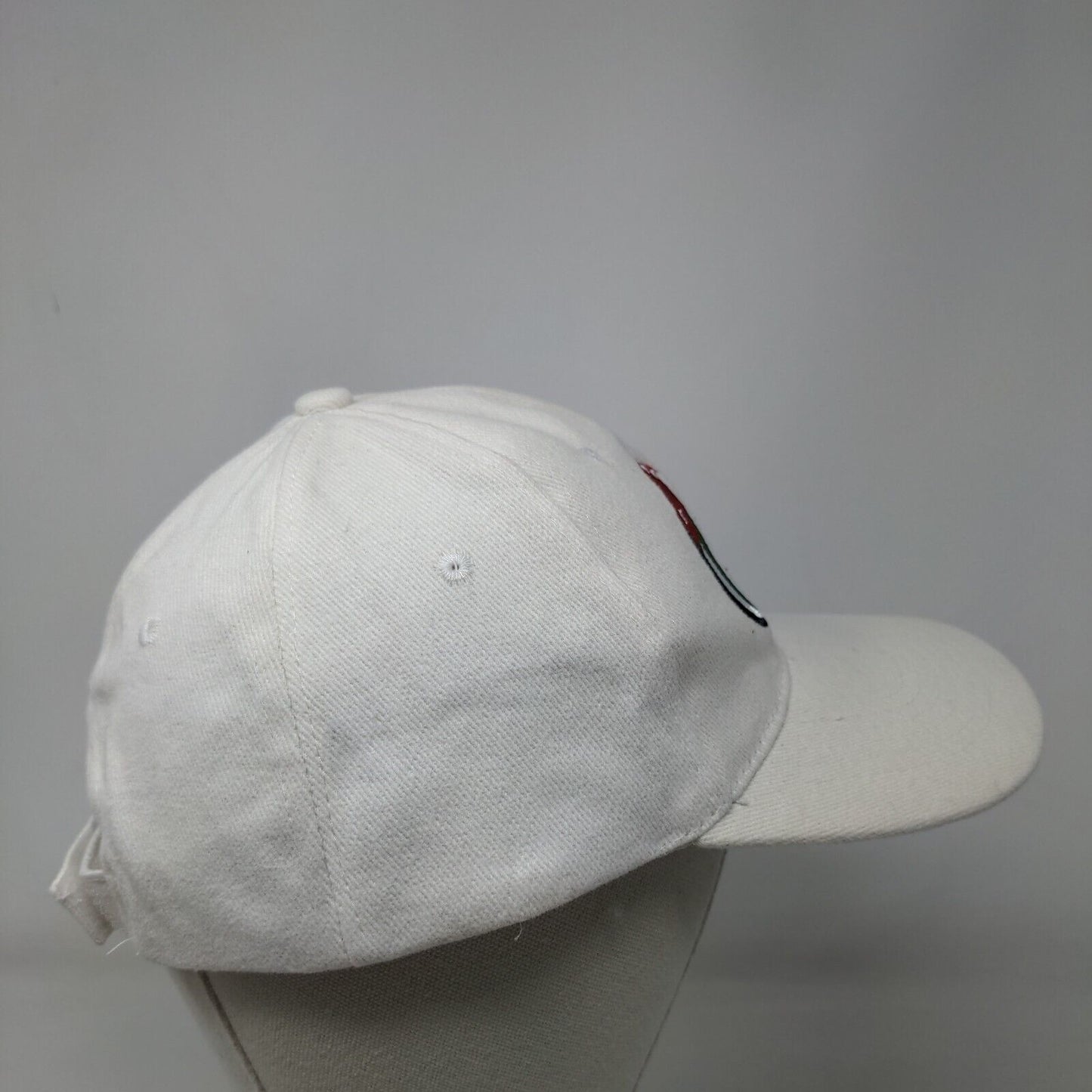 Rama Consulting & International Strapback Hat Cream One Size Embroidered Cotton
