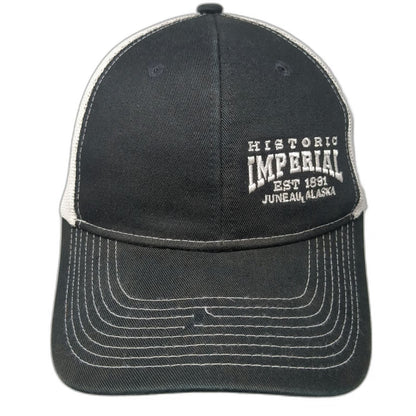 Port Authority Trucker Hat Black White One Size Historic Imperial Juneau Alaska