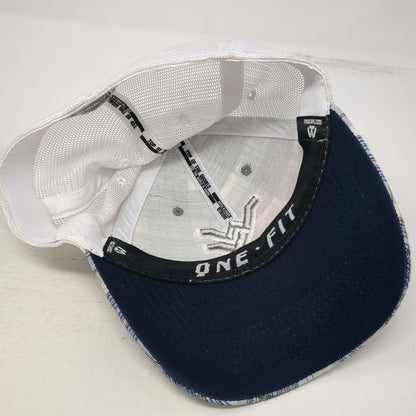 West Virginia Mountaineers NCAA Top of the World Hat Gray Blue OSFM Plaid Mesh