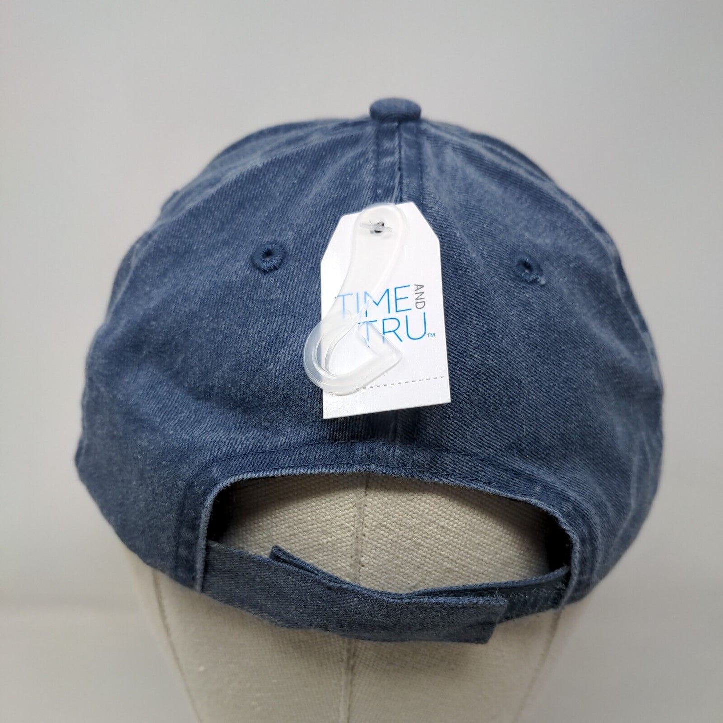 Time And Tru Strapback Hat Blue OSFM Adjustable Solid 6 Panel W/Tags