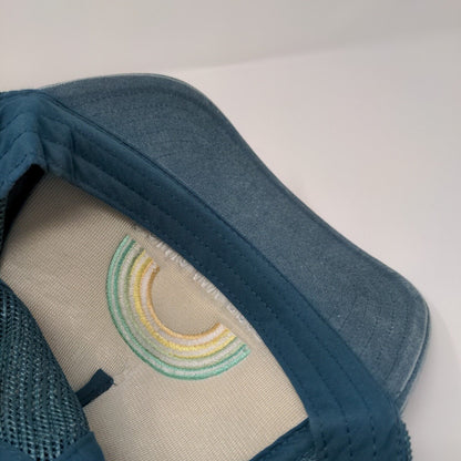 Doing My Best Snapback Trucker Hat Greenish-Blue One Size Mesh Back Mighty Fine