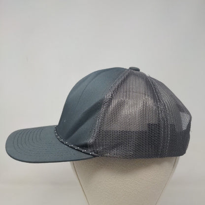 Pacific Headwear Snapback Mesh Back Braid Trucker Hat Gray One Size