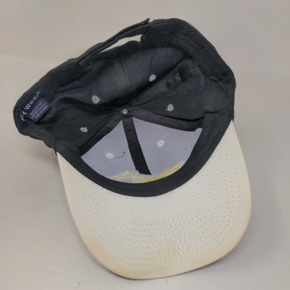 Peak Strapback Hat Black OSFA Embroidered Adjustable 6 Panel Hit Wear