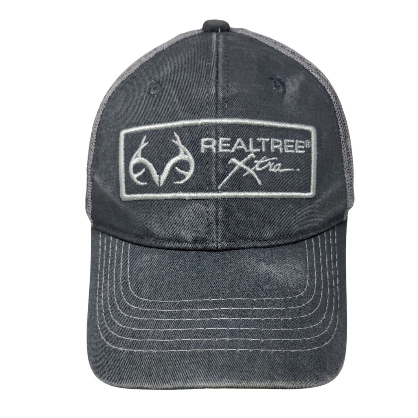 Realtree Xtra Snapback Mesh Back Trucker Hat Gray One Size Adjustable