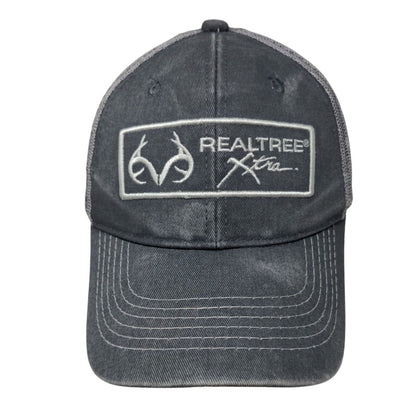 Realtree Xtra Snapback Mesh Back Trucker Hat Gray One Size Adjustable