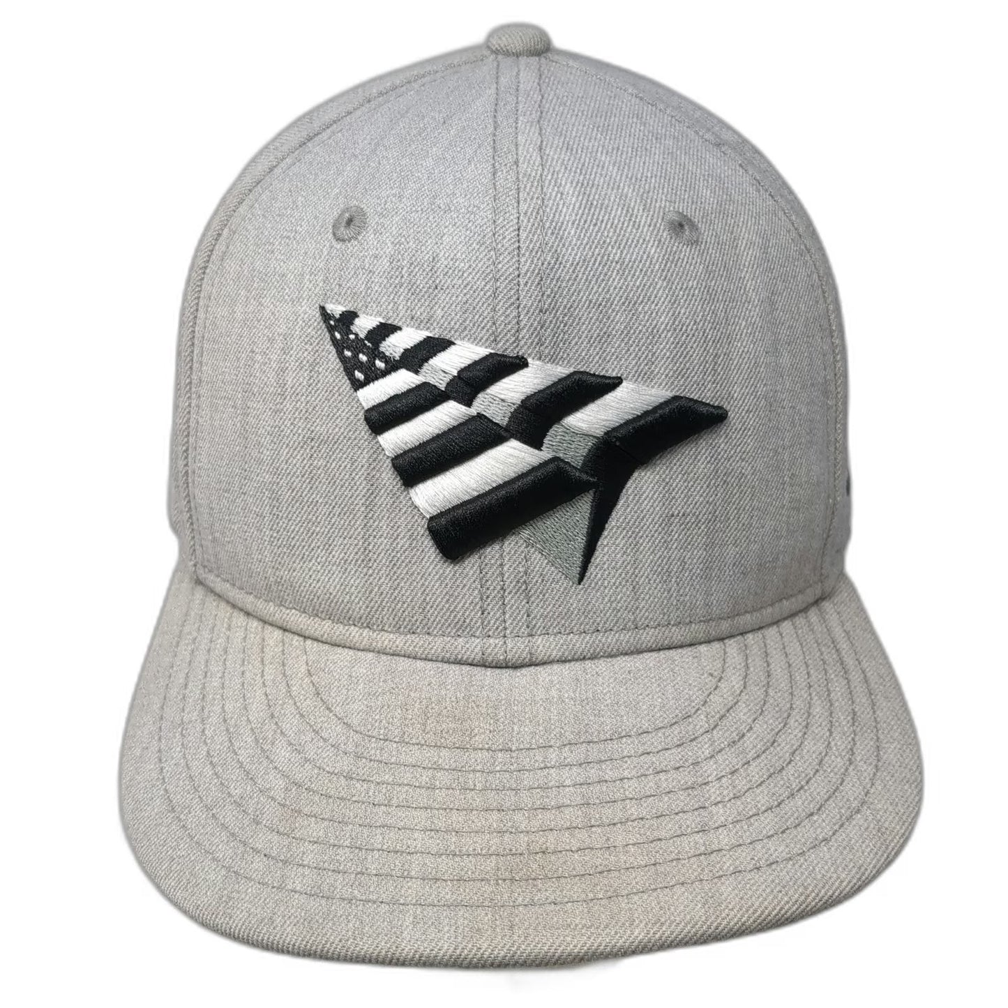 New Era Snapback Gray One Size Roc Nation Paper Plane Logo Flat Bill Hat 9FIFTY