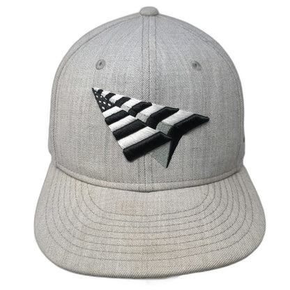New Era Snapback Gray One Size Roc Nation Paper Plane Logo Flat Bill Hat 9FIFTY