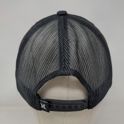 Hurley Patch Snapback Mesh Back Trucker Hat Black One Size 6 Panel