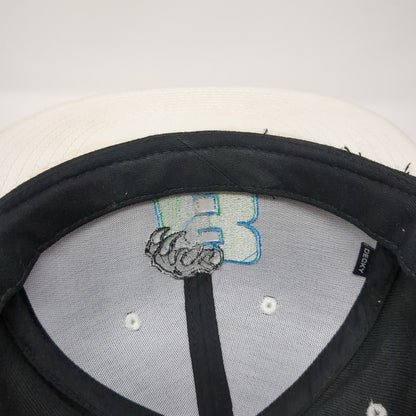 B Claw Logo Snapback Hat Black One Size Embroidered Colorblock 6 Panel
