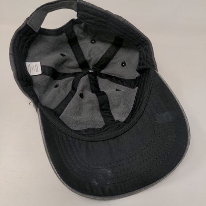 Unbranded Strapback Hat Gray OSFM Adjustable Vent Holes Blank Solid