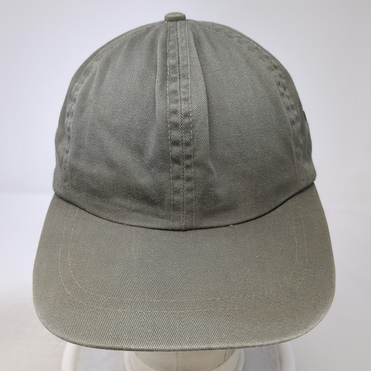 Eddie Bauer Baseball Cap Green Leather Strap Cotton Metal Eyelets Hat Vintage