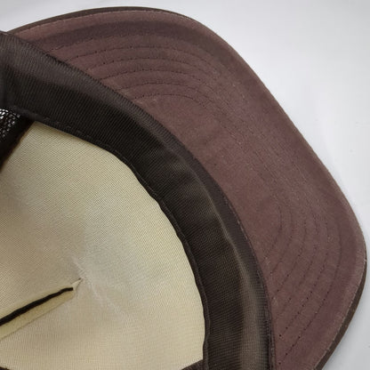 Wildlife Safari Brown Trucker Hat One Size Mesh Snapback Running Cheetah Patch