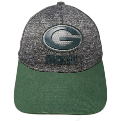 Green Bay Packers NFL New Era Gray Cap Hat M 39THIRTY Stretch Fit Heathered Logo