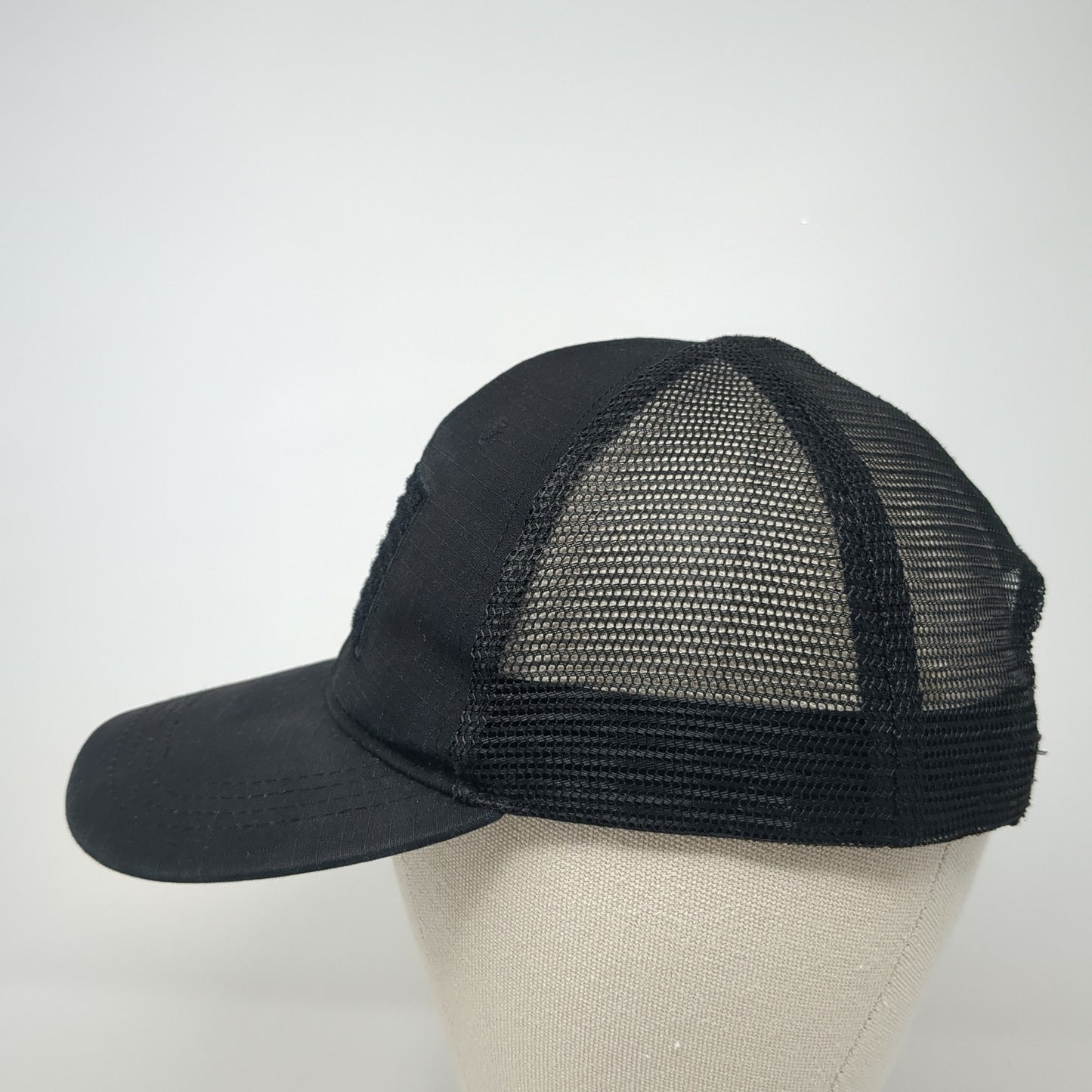 Highland Tactical Snapback Trucker Hat Black One Size USA Flag Mesh Back