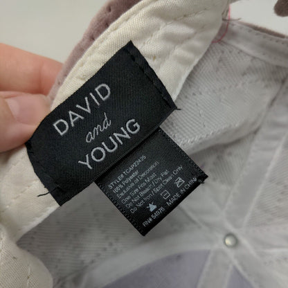 David & Young Quilted Strapback Hat Pinkish-Purple One Size 6 Panel Blank