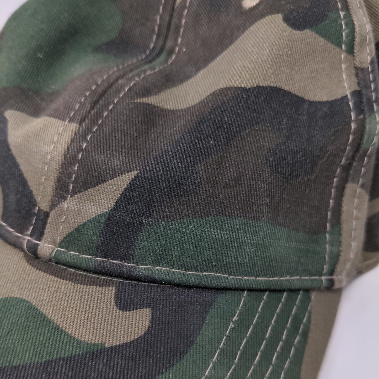 Unbranded Strapback Hat Camouflage OSFM Adjustable Vented Holes 6 Panel Blank