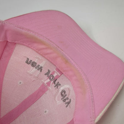 NYC New York City Pink One Size Baseball Cap Hat Strapback Acrylic White Accent