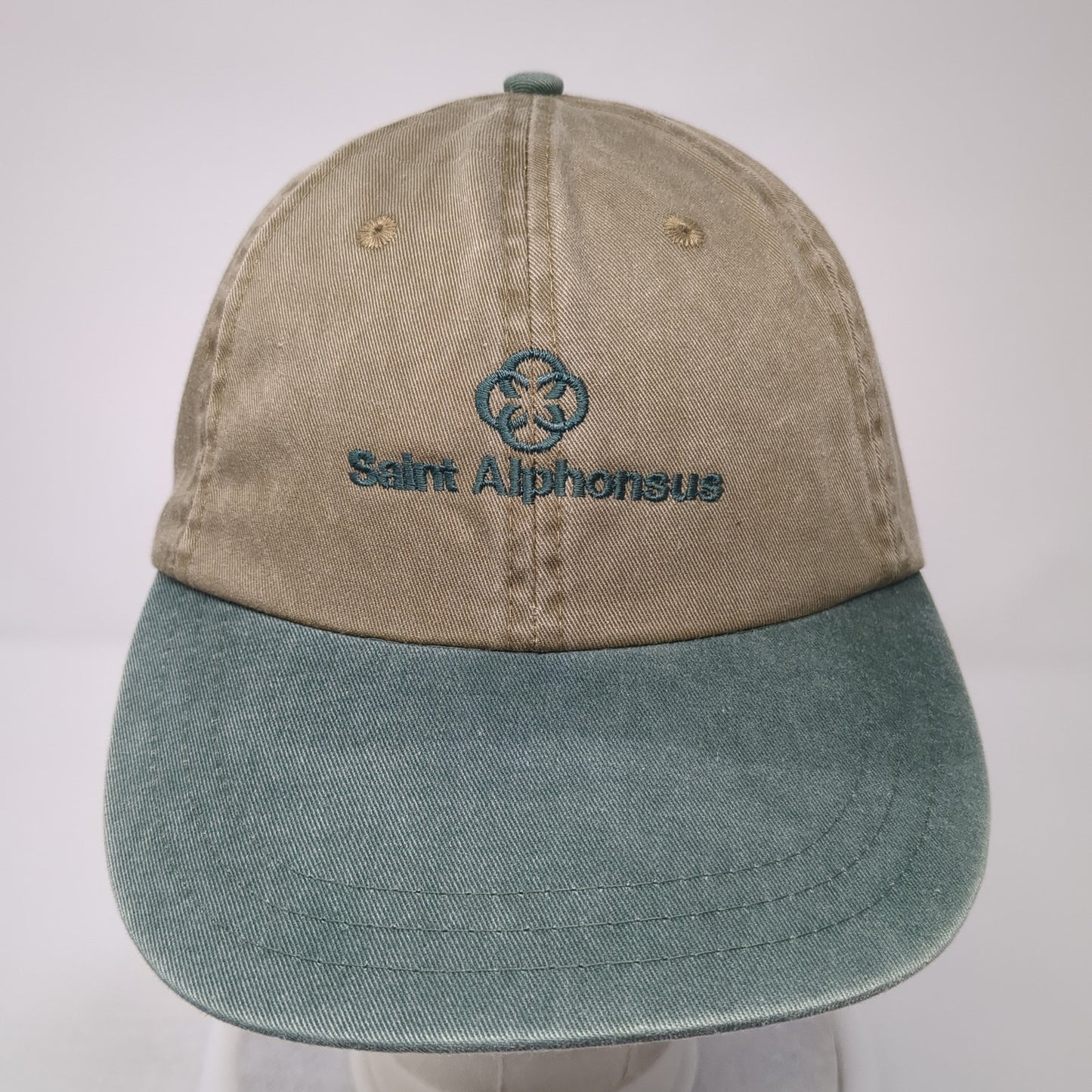 Saint Alphonsus Slideback Hat Multi One Size Colorblock Leather Strap