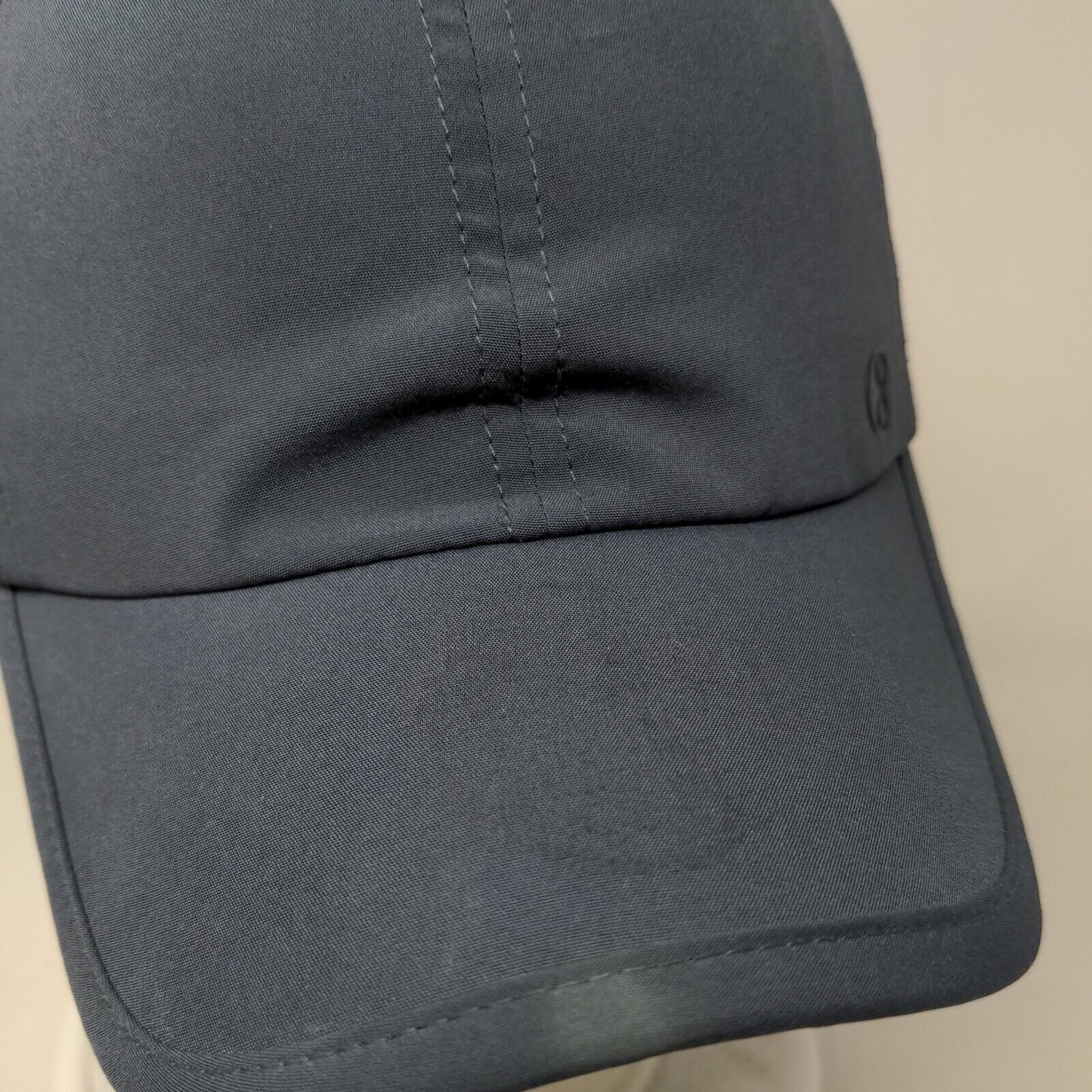 Unbranded Strapback Hat Gray One Size Adjustable Laser Cut 6 Panel