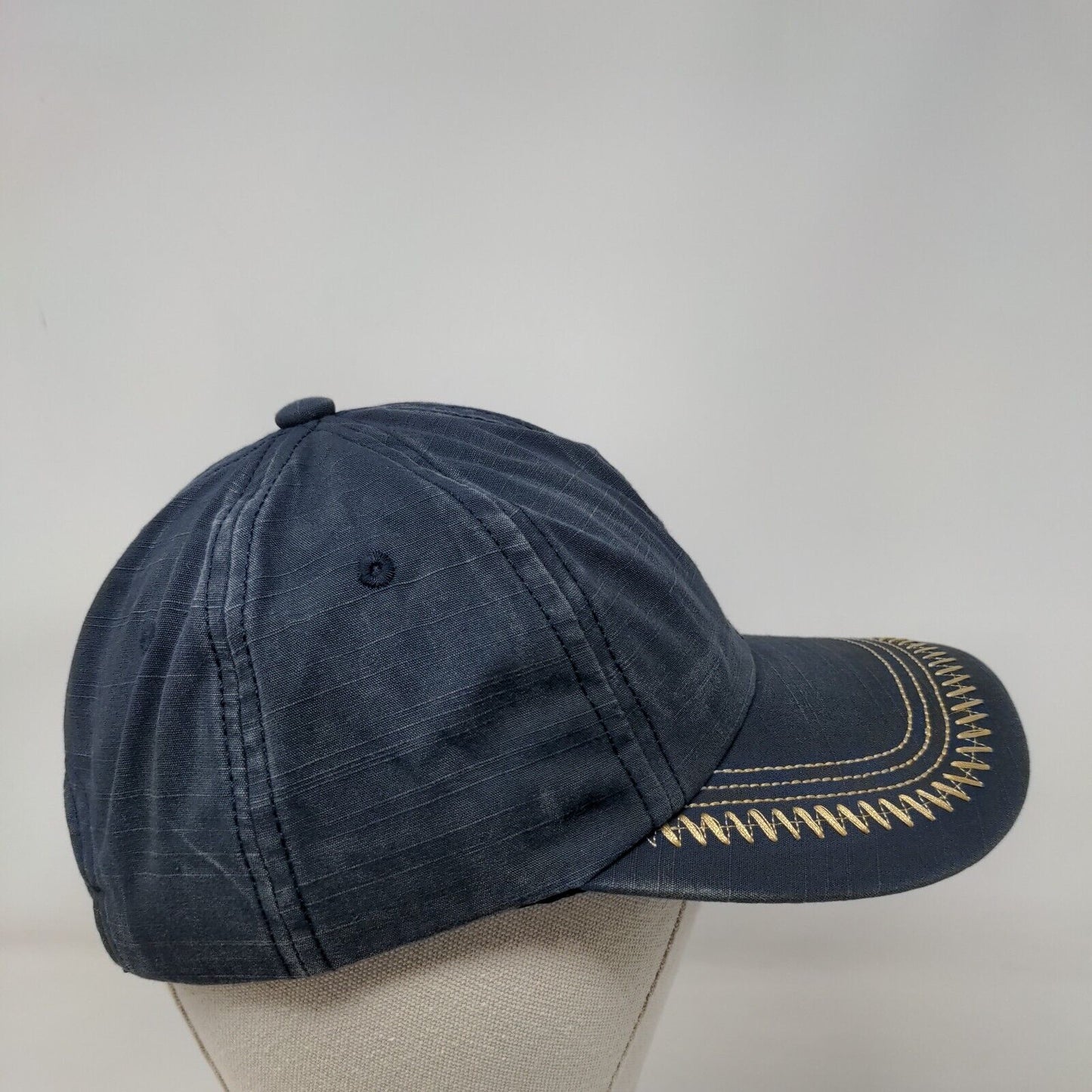 Classic Slideback Hat Blue One Size Embroidered Adjustable 6 Panel