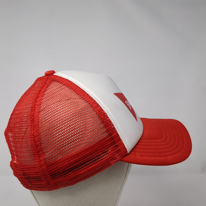 Budweiser Snapback Mesh Back Trucker Hat Red One Size Colorblock