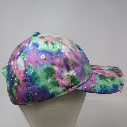 Hatco Baseball Cap Purple One Size Peace Sign Worldwide Tie Dye Slideback Hat