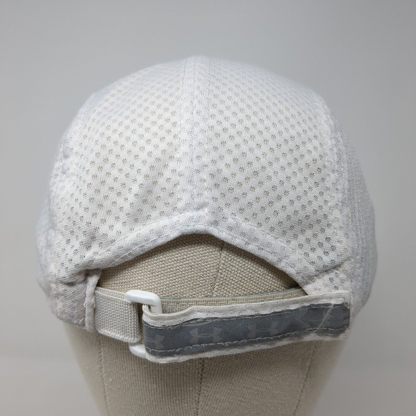 Under Armour Strapback 5 Panel Cap White OS Adjustable Breathable Embroidered