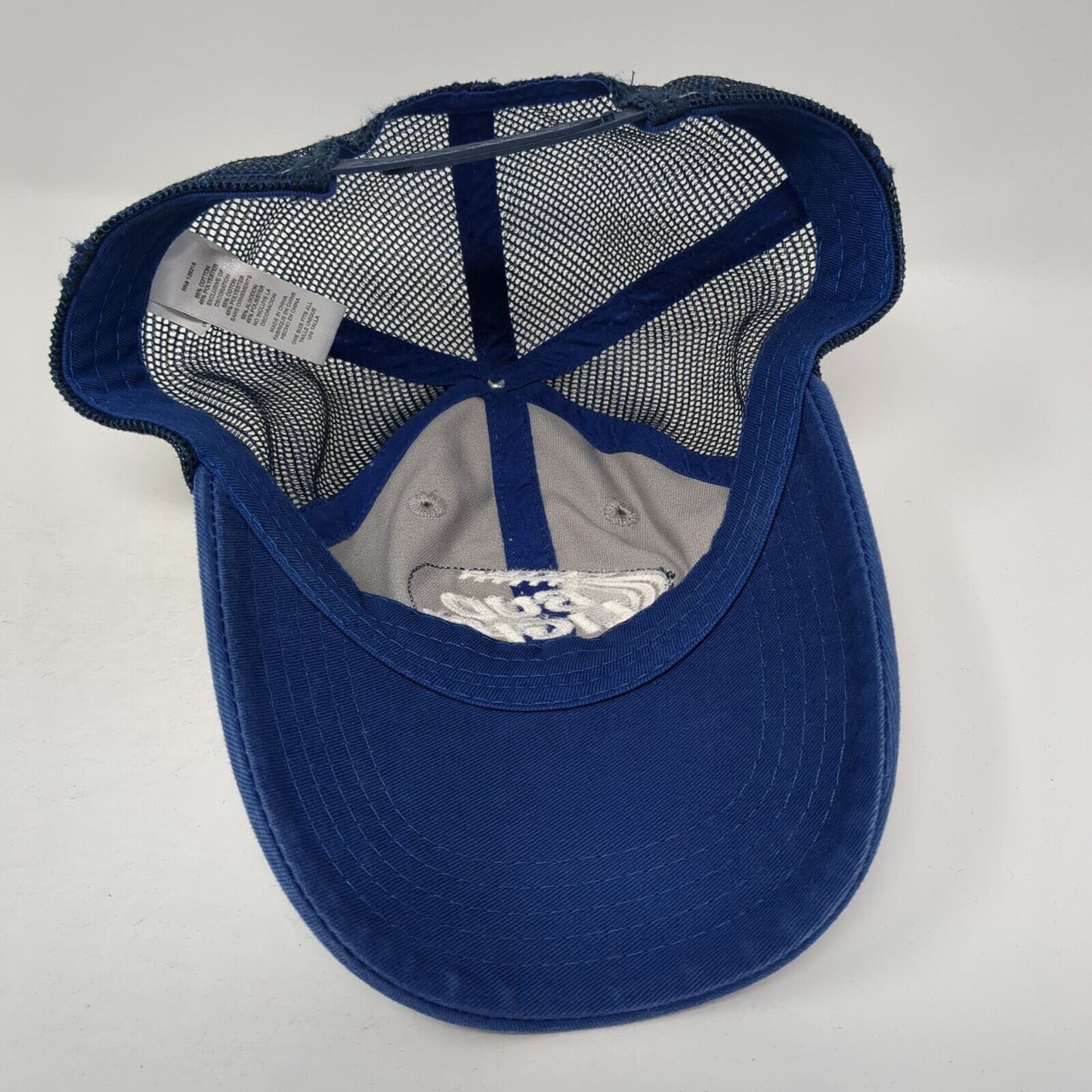 Bud Light Snapback Trucker Hat Blue One Size Adjustable Embroidered Mesh Back