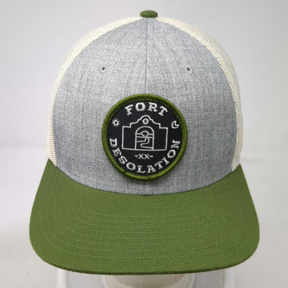 Agent of Frontier Trading Trucker Hat Gray Green White One Size Fort Desolation