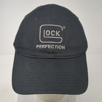 GLOCK Perfection Strapback Hat Black One Size Adjustable Solid 6 Panel