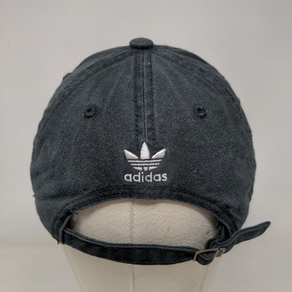 Adidas Slideback Hat Black One Size Adjustable Embroidered Trefoil 6 Panel