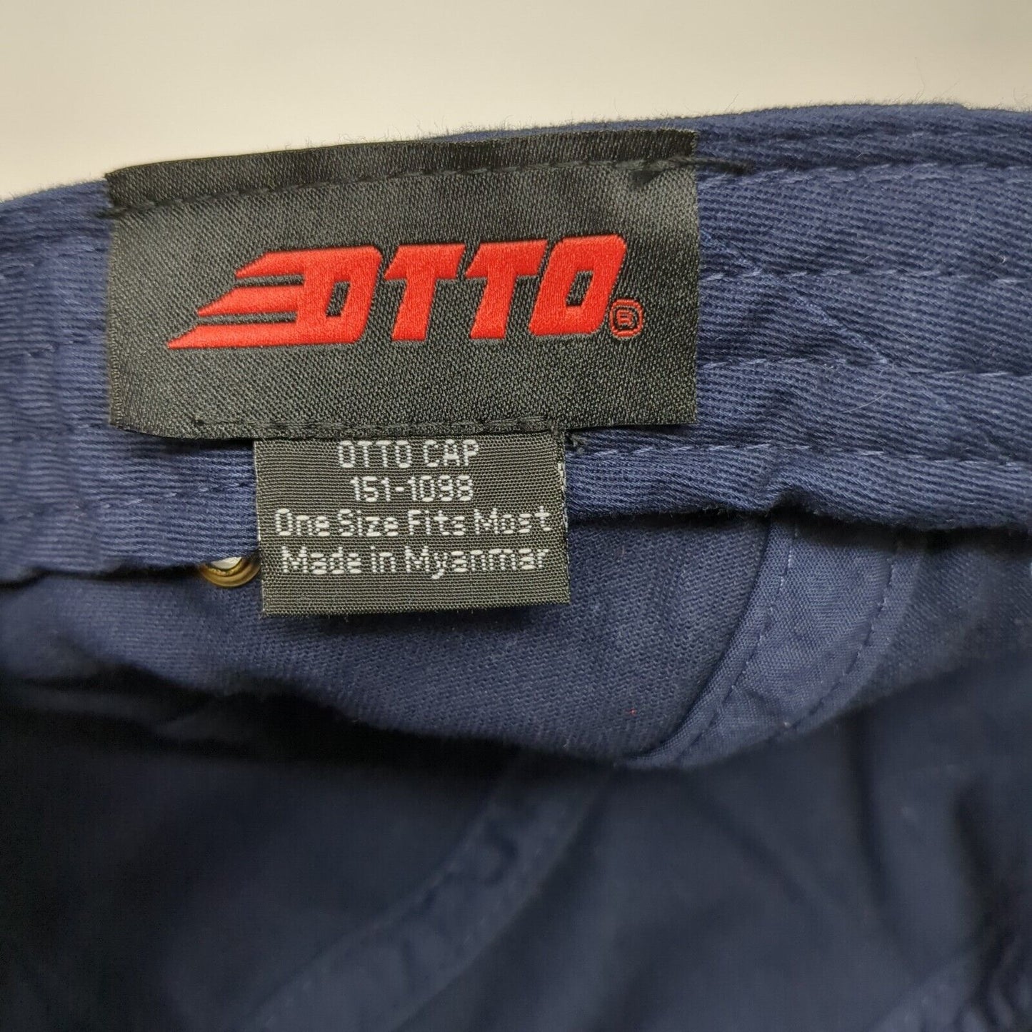 Otto Slideback 5 Panel Cap Blue OSFM Adjustable Embroidered Vented Holes Cotton