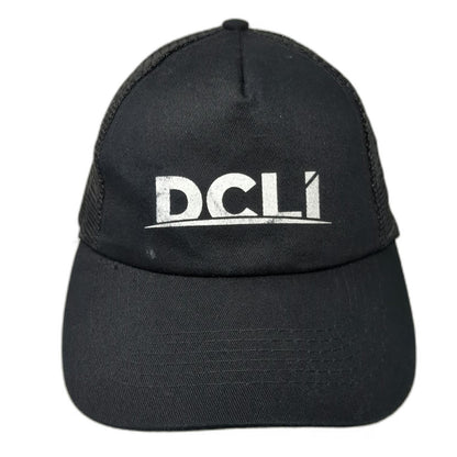 HitWear Trucker Hat Black One Size Mesh Back Snapback DCLI Graphic Logo Cap