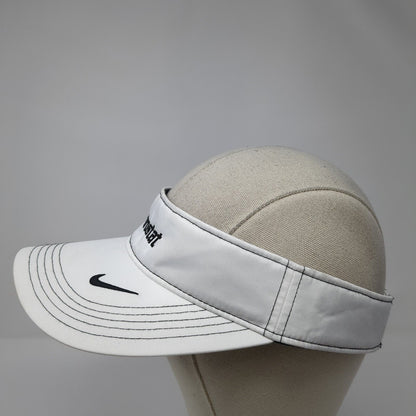 Hydrostat Strapback Sun Visor Hat White One Size Nike Swoosh Dri-Fit