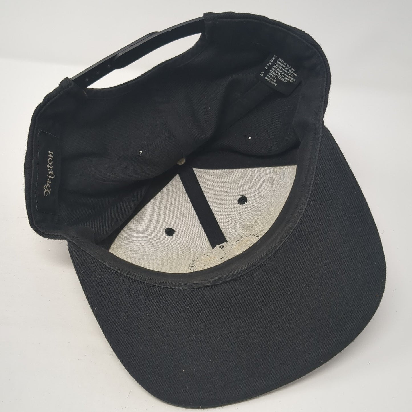 Brixton Supply Tademark Snapback Hat Black One Size Adjustable Embroidered