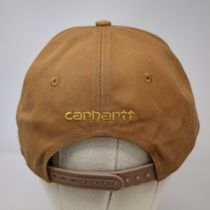 Carhartt Brown Snapback Hat One Size Adjustable Embroidered Logo Canvas Work