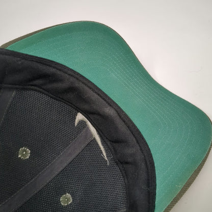 Nike Baseball Cap Green 6 7/8 Fitted Wool Blend Swoosh Logo Hat Vintage Red Tag