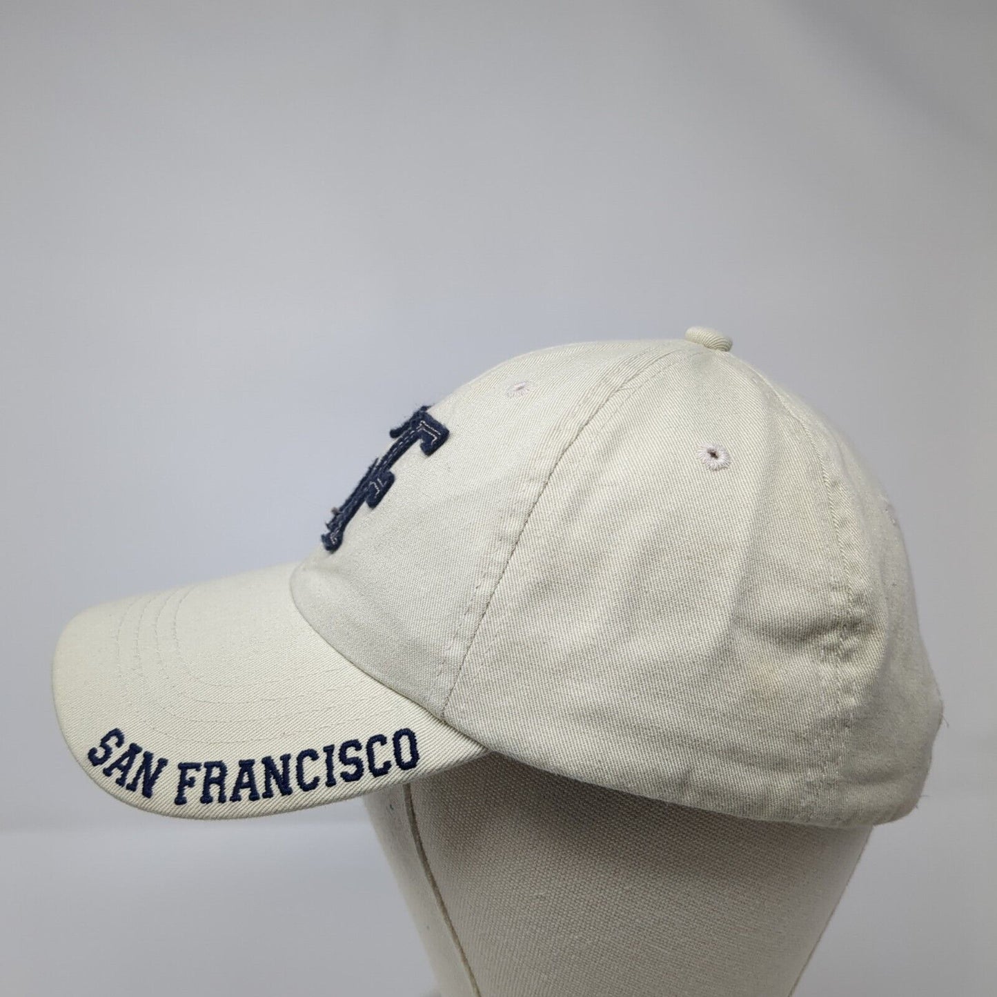 SF San Francisco Slideback Hat Tan OSFA Adjustable Embroidered 6 Panel