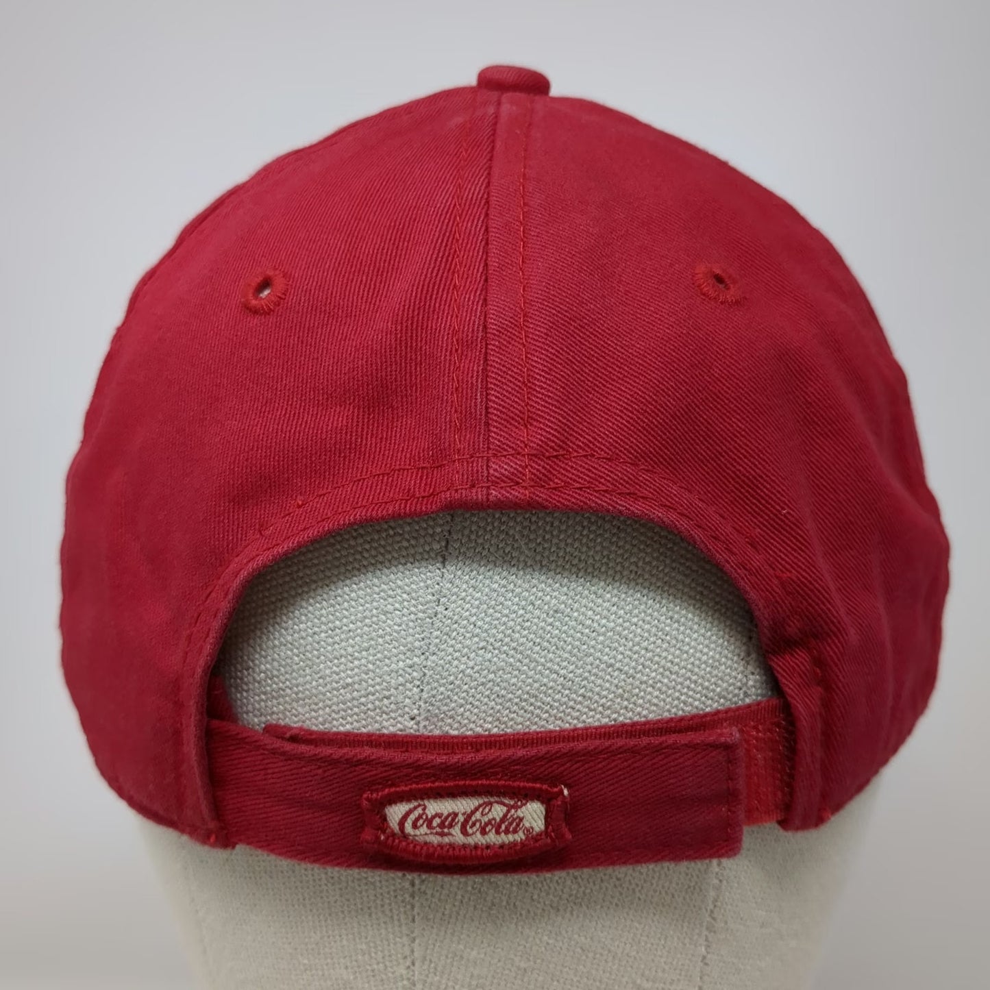 Anoma Baseball Cap Red One Size Coca Cola Embroidered Adjustable Strapback hat