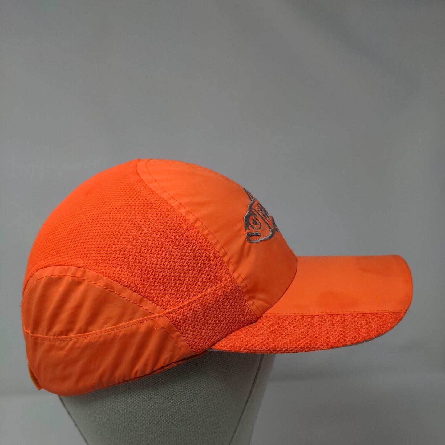 Fish Strapback Hat Orange One Size Adjustable Embroidered Cancun