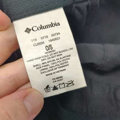 Columbia 5 Panel Black Hat One Size Gray Mesh Side Panels Bungee Slideback