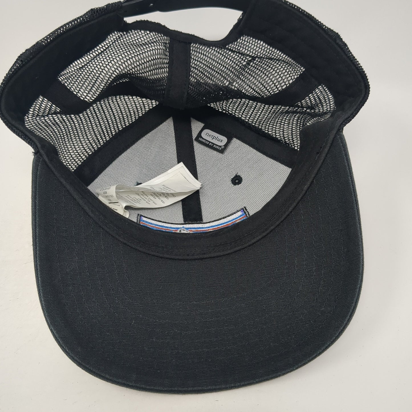 Patagonia Snapback Trucker Hat Black One Size Mesh Back Embroidered